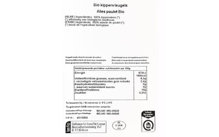Delhaize | Bio | Vleugels | Kip | Bio 