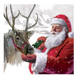 Happy Paper | Serviettes | Prancer & Santa | 33cm 