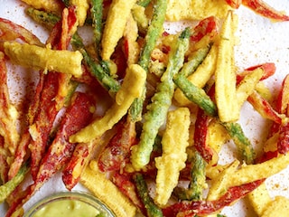 Tempura de légumes et mayonnaise wasabi