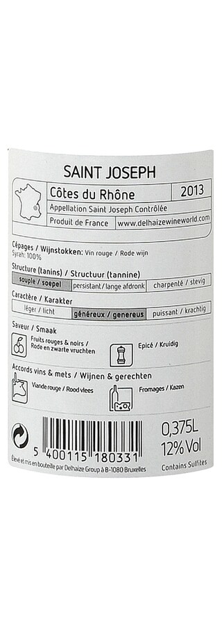 FR RHONE SAINT JOSEPH AC | Côtes du Rhône Septentrional | Saint Joseph 2013 Rouge 
