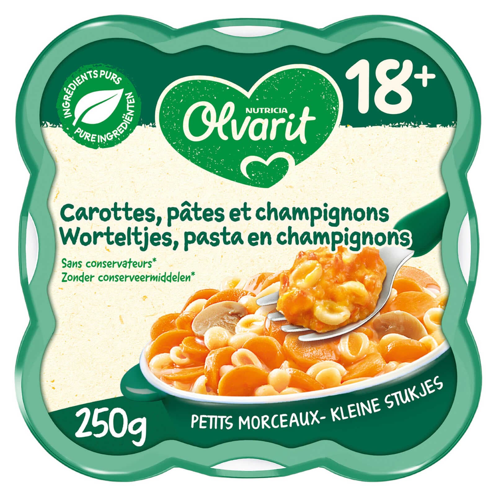 Olvarit Maaltijd | worteltjes pasta | 18M