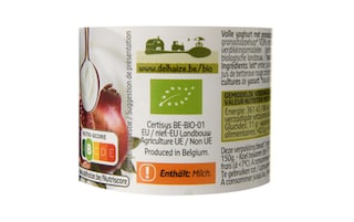 Delhaize | Bio | Yaourt | Entier | Grenade-10% 