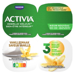 Activia | Yaourt | Arome vanille | Probiotiques 4 x 125 gr