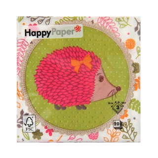 Happy Paper | Servetten | Wood friends | 25cm 