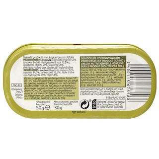 Delhaize | Ansjovis | Filets | Gerold | Olijfolie 