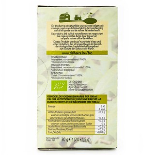 Delhaize | Kruidenthee | Citroenverbena | Zakjes | Bio 