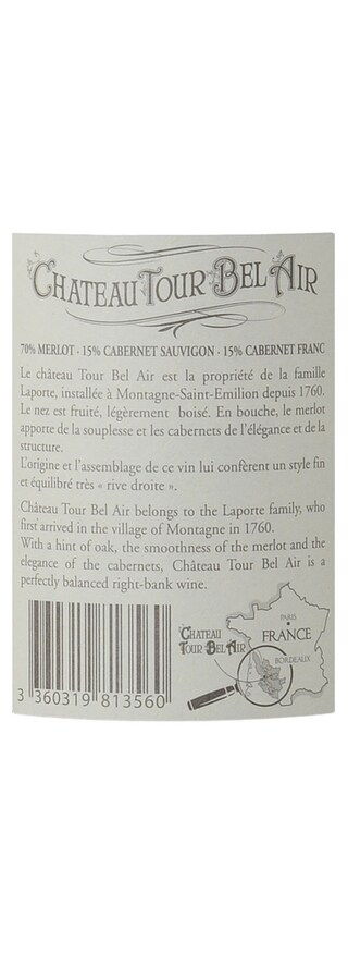 FR BORDEAUX MONTAGNE ST-EMILIO | CHATEAU TOUR BEL AIR 2012 