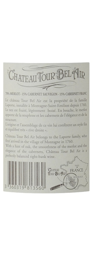 FR BORDEAUX MONTAGNE ST-EMILIO | CHATEAU TOUR BEL AIR 2012 