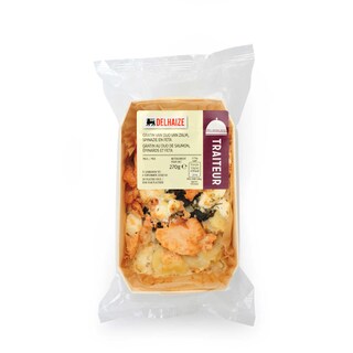 Delhaize | GRATIN DUO ZALM SPINAZIE FETA 