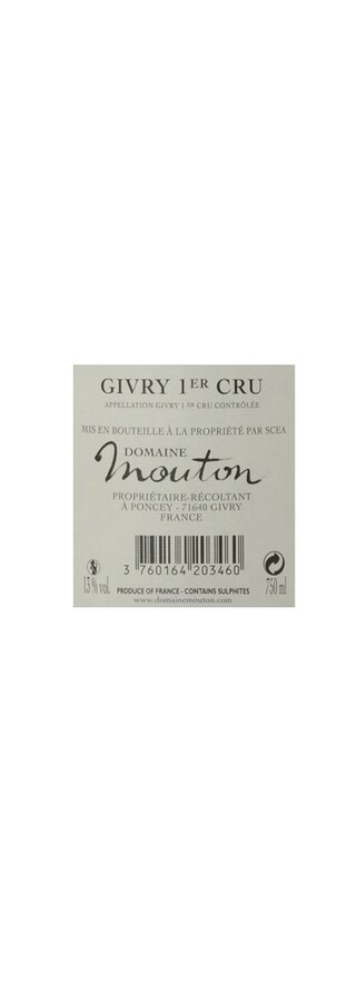 France - Frankrijk | Bourgogne - Côtes Chalonnaise | Givry 1er Cru Clos Jus Domaine Mouton 2014 
