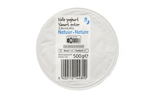 Delhaize | Yaourt | Entier | Nature 500 gr