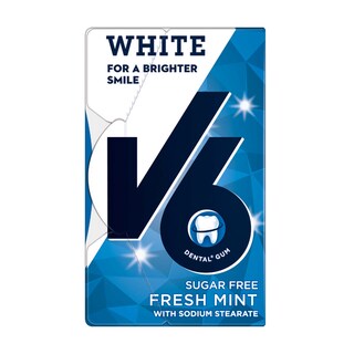 V6 | Chewing-gum | Peppermint | White | Sans sucre 