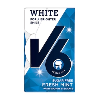 V6 | Chewing-gum | Peppermint | White | Sans sucre 