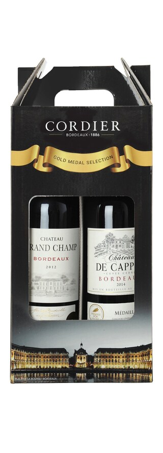 France - Frankrijk | Bordeaux Rouge | Coffret Ch. Grand Champ 2012 et Ch. De Cappe 2014 