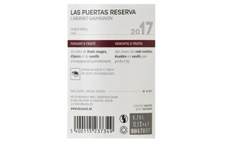 Chili | Central Valley | Las Puertas Reserva Cabernet Sauvignon R 