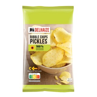 Delhaize | Chips | Ribbled | Pickles 200 gr