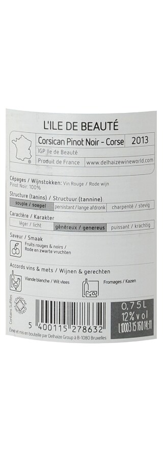 France - Frankrijk | Corse - Corsica | Vin de Pays Ile de Beauté Pinot Noir Rood 