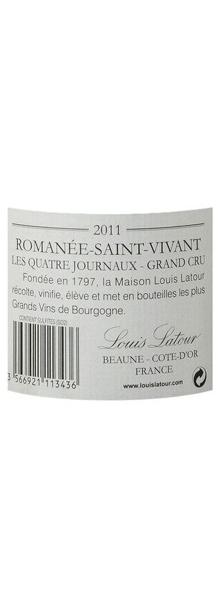Bourgogne | Côtes de Nuits | Romanee St Vivant 4 journaux | 2011 | Rouge 