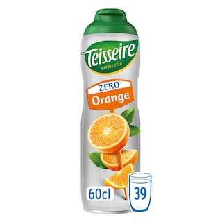 Teisseire | Zéro | Sirop | Orange | Zéro Sucres 