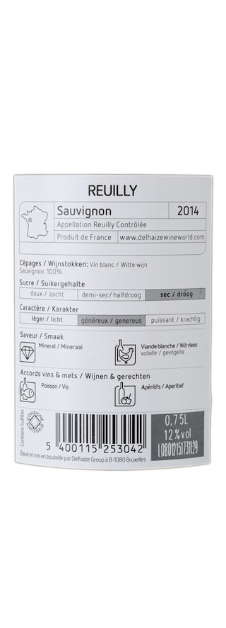 FR LOIRE REUILLY | Loire | Reuilly 2014 Wit 