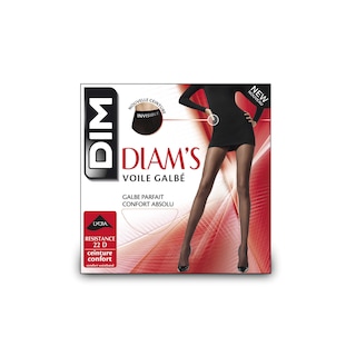 Dim | Diam's | Panty voile | galbé noir | 20D | T4 