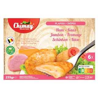 6 Flapjes ham kaas