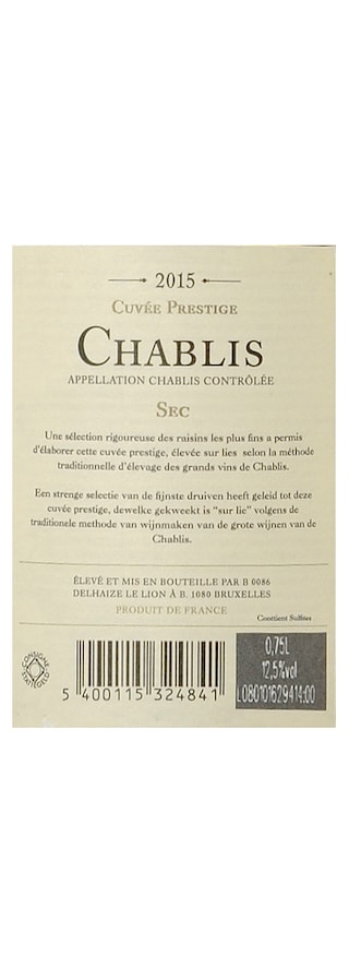 France - Frankrijk | Bourgogne - Chablis A.C. | Chablis Cuvée Prestige 15 Blanc 