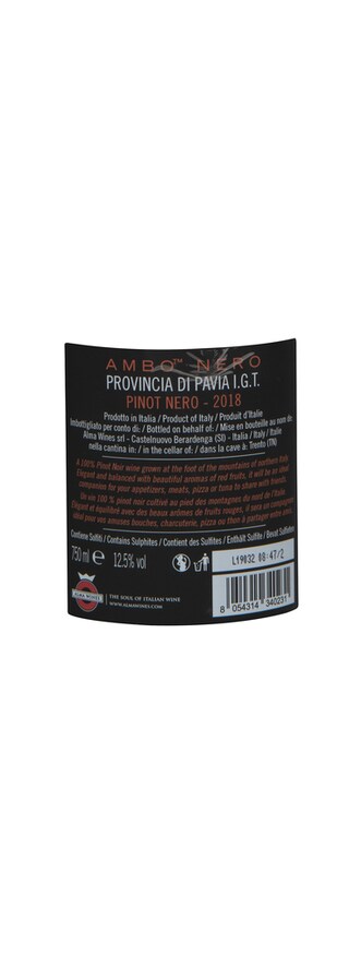 Italie - Italië | Lombardia - Pavia IGT | Ambo Nero Pinot Nero Pavia 2018 
