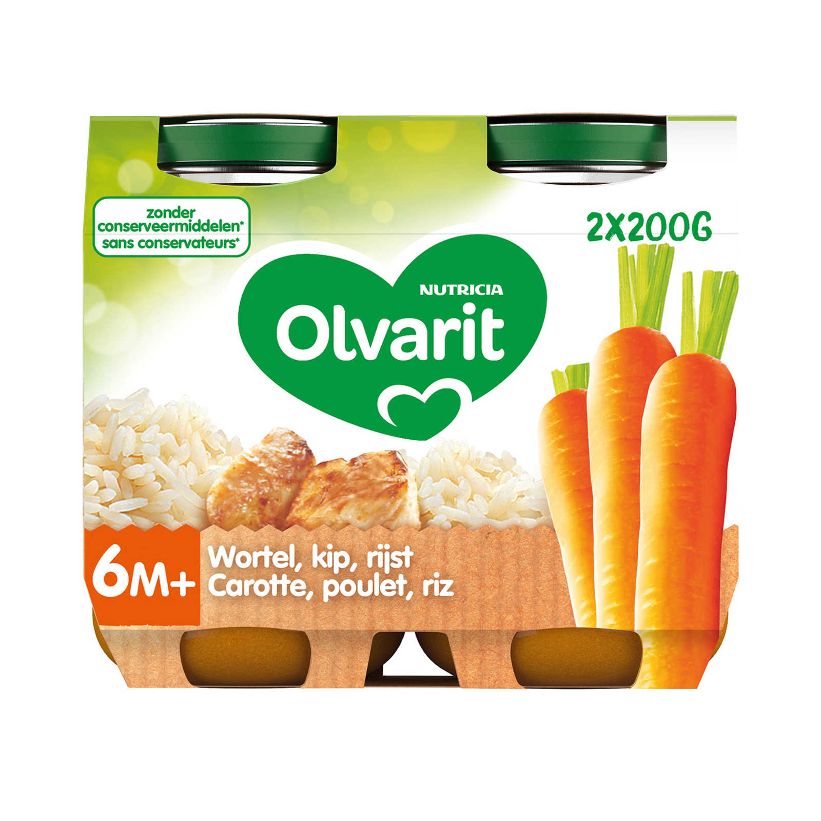Olvarit Petit Pot Repas 6m Carotte Poulet Riz Bebe 2 X 0 Gr Delhaize