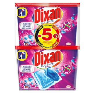 Dixan | Lessive | Duocaps | Couleur | Duo | Bon €5 