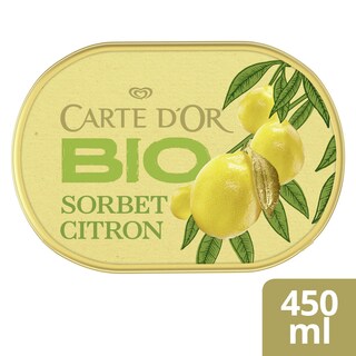 Carte D'Or | Sorbet Bio | Citroen | 450 ml 