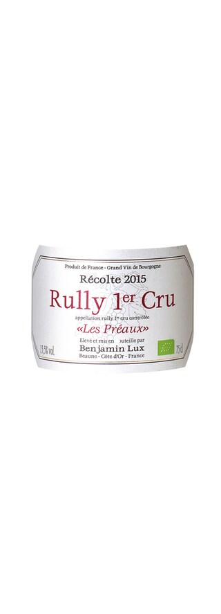 France - Frankrijk | Bourgogne - Côtes Chalonnaise | Rully 1er Cru Les Preaux 2015 | Bio 