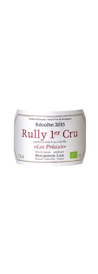 France - Frankrijk | Bourgogne - Côtes Chalonnaise | Rully 1er Cru Les Preaux 2015 | Bio 