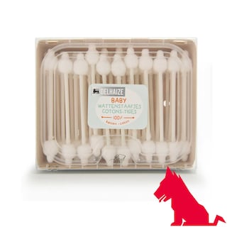 Delhaize | Bâtonnets ouatés | 100% Coton 