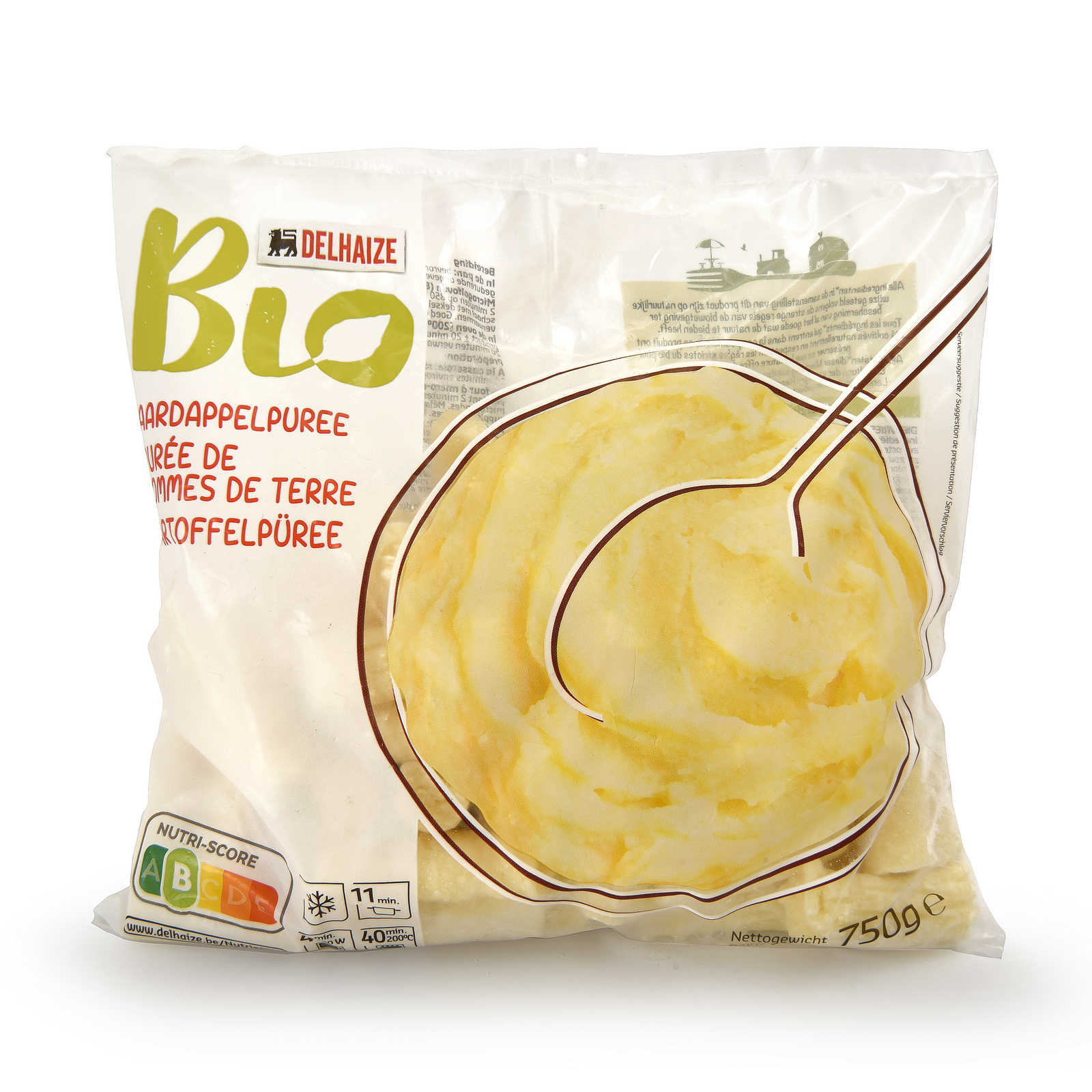 Delhaize Bio Purée Surgelée Bio 750 Gr Delhaize 3446