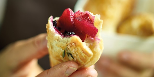 Chaussons aux pommes et aux myrtilles