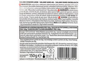 Delhaize | Salami | sans ail 150 gr