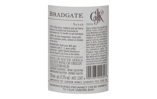 Afrique du Sud - Zuid-Afrika | Western Cape | Jordan Bradgate Syrah 2016 