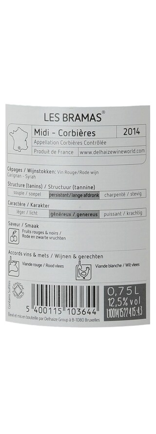 France - Frankrijk | Midi - Corbières AC | Les Bramas Rouge 