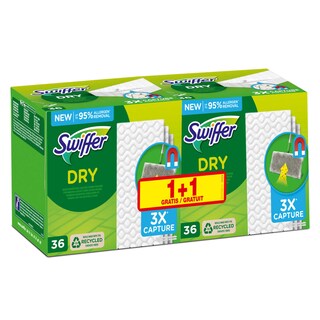 Swiffer | 36ct | 3D floor dry | Refill | +36ct gratis 