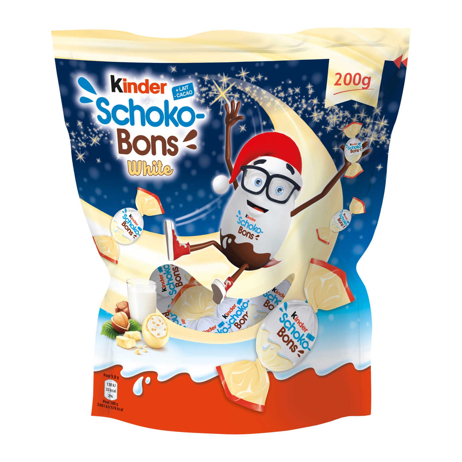 Kinder, Schoko-Bons White, Chocolat blanc, Bonbon
