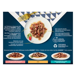 Purina | Gourmet | Aliment chat | Filettines aux légumes | +2 gr 