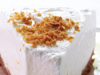 Taart van verse kaas met speculaas