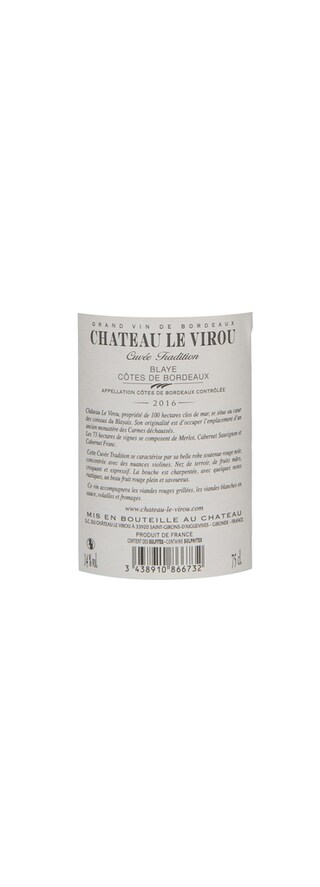 Blaye - Côte de Bordeaux | France - Frankrijk | Château Le Virou Tradition 2017 