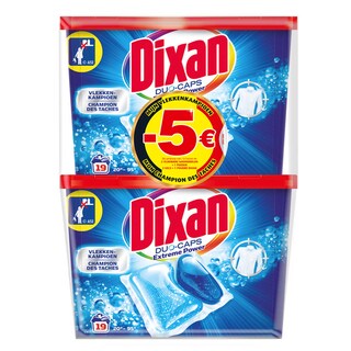 Dixan | Lessive | Duocaps | Extra power | Duo | Bon €5 