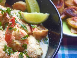 Creoolse vlees- en visfricassee