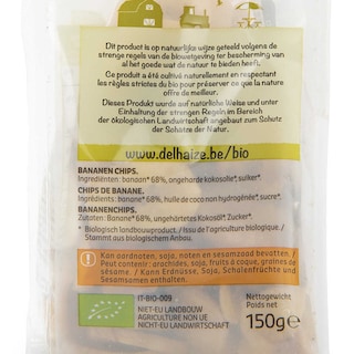 Delhaize | Bio | Chips | Banaan | Bio | Zonder gluten | Zonder lactose 
