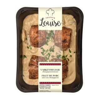 Traiteur Louise | Varkenshaasje Champignonsaus 