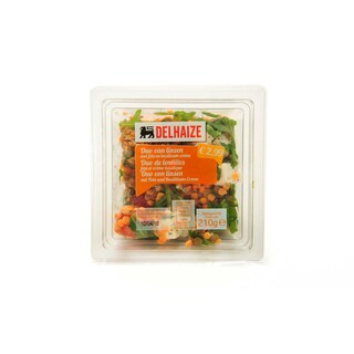 Delhaize | Lentilles feta crème basilic 