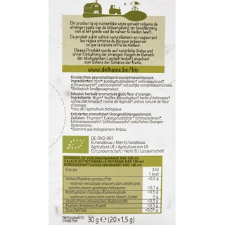 Delhaize | Bio | Tisane | Cure hiver | Sachets 